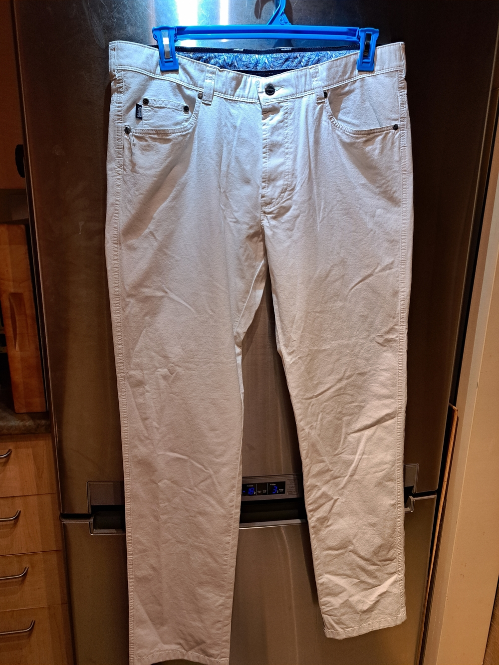 BRUHL Fine Trousers Germany  Men's Off-White Cotton Pants